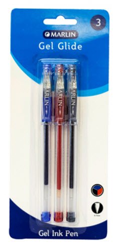 Marlin Gel Glide Gel Ink Pens Assorted Colours
