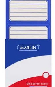 Marlin Blue Border 60 Pack School Labels
