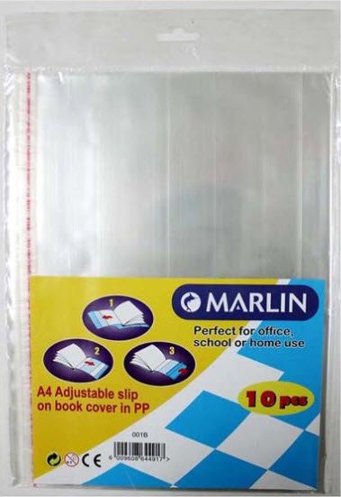 Marlin A4 Slipon Plastic Book Covers 50 micron