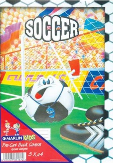 Marlin Kids A4 Precut Book Covers Fancy Designs Sports