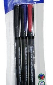 Marlin Precision Fineliner Pens Assorted colour