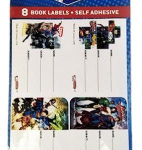 Justice League Book Labels Pack of 8