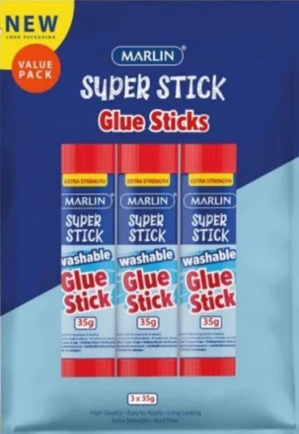 Marlin Non Toxic Glue Stick Value Pack