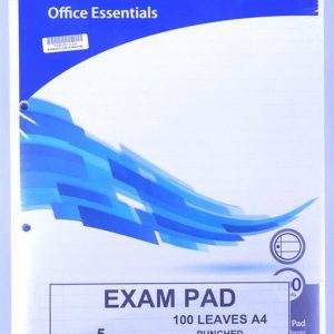 Marlin A4 Exam Pad Punched 100 page 5 pack