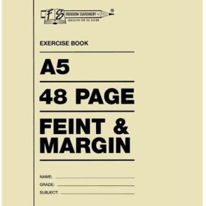 Freedom A5 48 Pages Exercise Book Feint And Margin 5 Pack