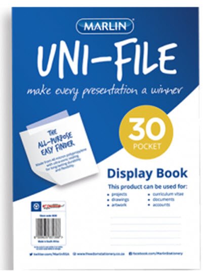Marlin A4 All Purpose UniFile 30 Page Display Book