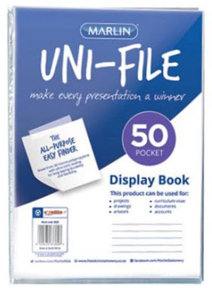 Marlin A4 All Purpose 50 Page UniFile Display Book