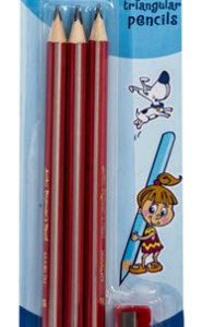 Marlin Scribbler HB Pencil Black and Silver Striped Box 12
