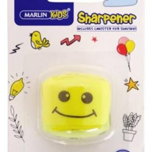 Marlin Kids 2 Hole Sharpener With Container Yellow