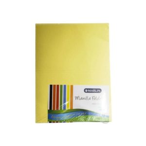 Marlin A4 Flat File Folders Yellow Pack of 100