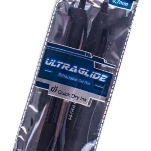Marlin Ultraglide Retractable Ballpoint Pen Black 2 Pack