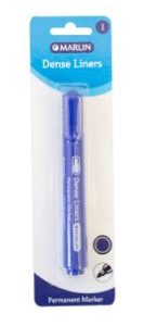 Marlin Dense Permanent Markers 1's Blue