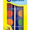 Marlin Kids 12 Jumbo Water Colours + Brush in box