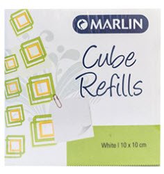 Marlin Cube Refills White Paper 10x10cm in shrink