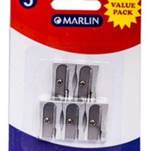 Marlin Metal Sharpeners 1 Hole 5's Blister pack