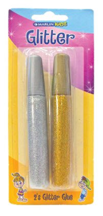Marlin Kids Glitter Glue 10ml 2's