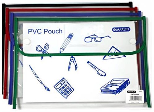 Marlin Clear PVC Book Bag Pouch