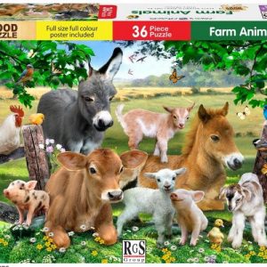 RGS 36pc Farm Animals Wooden Puzzle