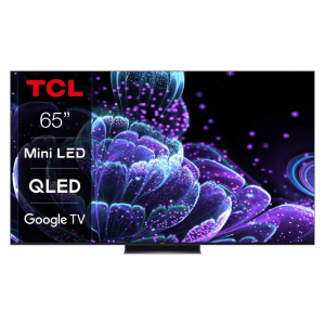 TCL 65C835 Display 65 Inch Google 4K QD Mini LED Smart TV- Resolution 3840 x 2160 pixels Ultra HD (UHD) 2160p, Display Refresh Rate VRR 144 Hz, Viewing Angles (H/V): 178 ° / 178 °,