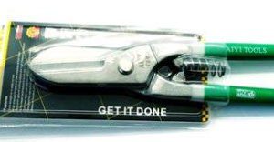 Aiyi Large 10 Inch Spring loaded Tin Snips Straight Cut Cutting Shears with Non slip Grip Handle