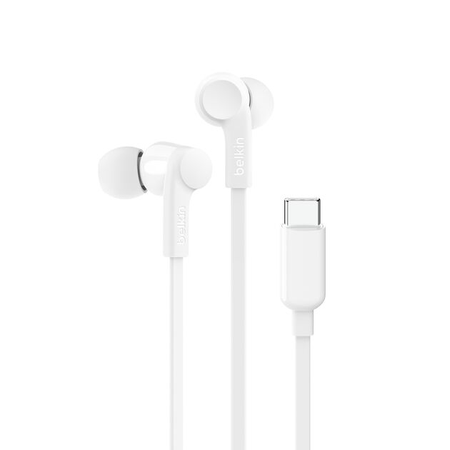 Belkin - SoundFrom - Headphones with USB-C Connector - White - Premium Brand - 2 Year Warranty