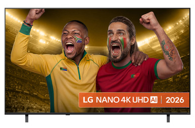 LG 75 Inch UHD AI Nano Smart TV – 3840 × 2160 (4K UHD) with α7 AI Processor 4K Gen9, Nano Detail Enhancer, AI Super Upscaling, HDR10 Pro & HLG, FILMMAKER Mode, webOS 2026 with AI H