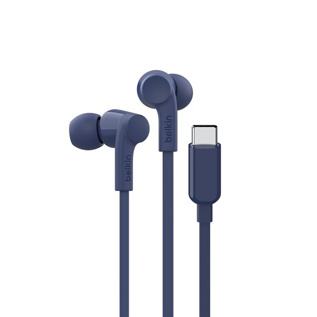 Belkin - SoundFrom - Headphones with USB-C Connector - Blue - Premium Brand - 2 Year Warranty