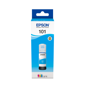 Epson 101 Ecotank Cyan ink bottle (70ml). 6000 pages @ 5% coverage.