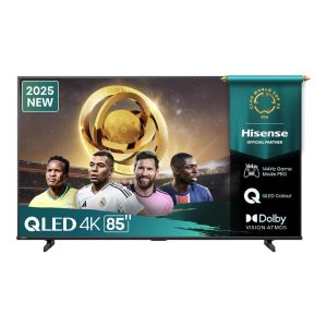 Hisense 85 Inch Q7Q QLED 144Hz Gaming Smart TV – Resolution 3840 x 2160 4K UHD, Refresh Rate 144Hz native / Smooth Motion Rate 240Hz, Brightness 400 nits typical, Contrast Ratio 60