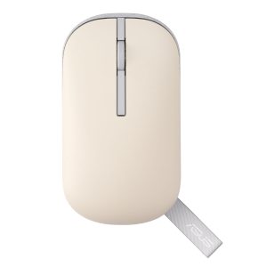 Asus MD100 Marshmallow Wireless Mouse - Wireless, Bluetooth 5.0 and RF 2.4GHz with Dongle Support Connectivity, 10m RF Distance, Optical Tracking, 1600dpi Resolution, 1x AA Battey