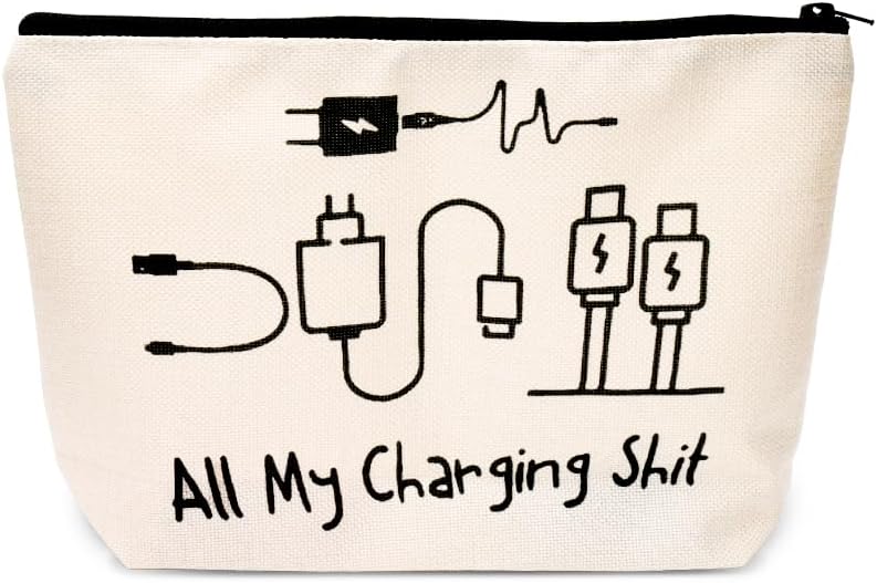 Tuff-Luv - Cable Organizer Bag - Funny Pouch - All My Charging Sh@t -