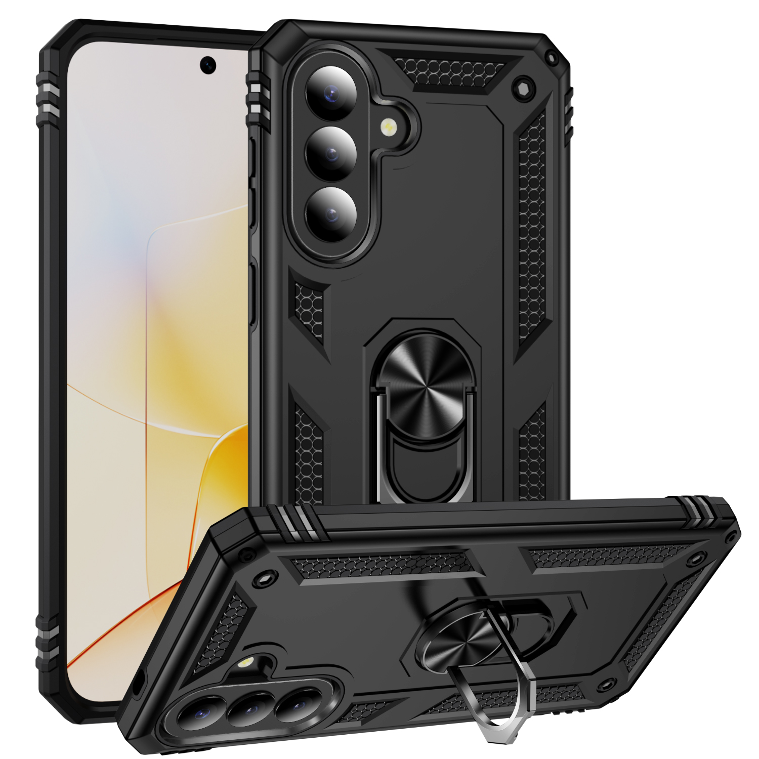 Tuff-Luv - Rugged Case & Stand Compatible with Samsung Galaxy A57 5G - Black