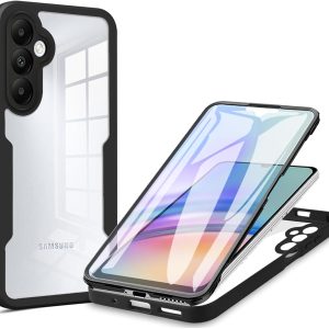 Tuff-Luv - Rugged Vault Case with Built in - Screen Protector - Compatible with the Samsung A37 5G - Black