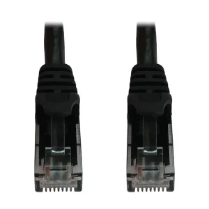 Eaton Cat6a 10G Snagless Molded UTP Ethernet Cable (RJ45 M/M), PoE, Black, 1 ft. (0.3 m)