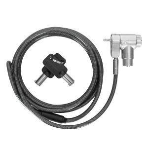 TARGUS - Universal Keyed Cable Lock with Slimline Adaptable Lock Head. Equipped with the major lock slot formats.