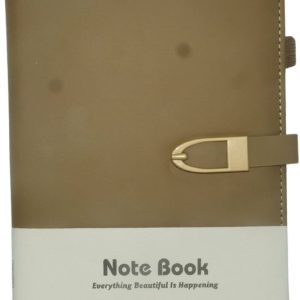 Brainware A5 Tan NoteBook With Magnetic Clip