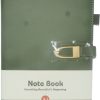 Brainware A5 Green NoteBook With Magnetic Clip