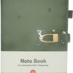 Brainware A5 Green NoteBook With Magnetic Clip