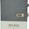 Brainware A5 Grey NoteBook With Magnetic Clip