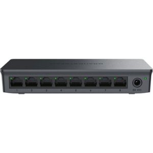 8x GbE, Plastic case, 5V/0.6A PSU