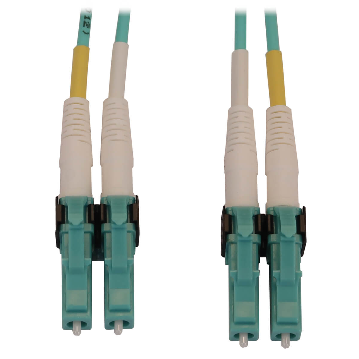 Eaton 400G Multimode 50/125 OM4 Switchable Fiber Optic Cable (Duplex LC-PC M/M), LSZH, Aqua, 1 m (3.3 ft.)