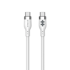 Hyper® 1M Silicone 240W USB-C Charging Cable - White