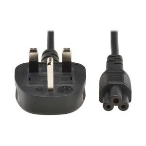 Eaton Power cable, BS1363 to C5, 2.5A w/ 3A fuse, H05VV-F, 2M