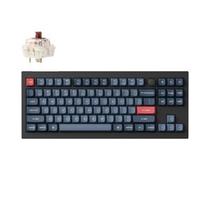 Keychron V3 Max QMK/VIA 80% Wireless Custom Mechanical Keyboard (Brown Switch) – Carbon Black