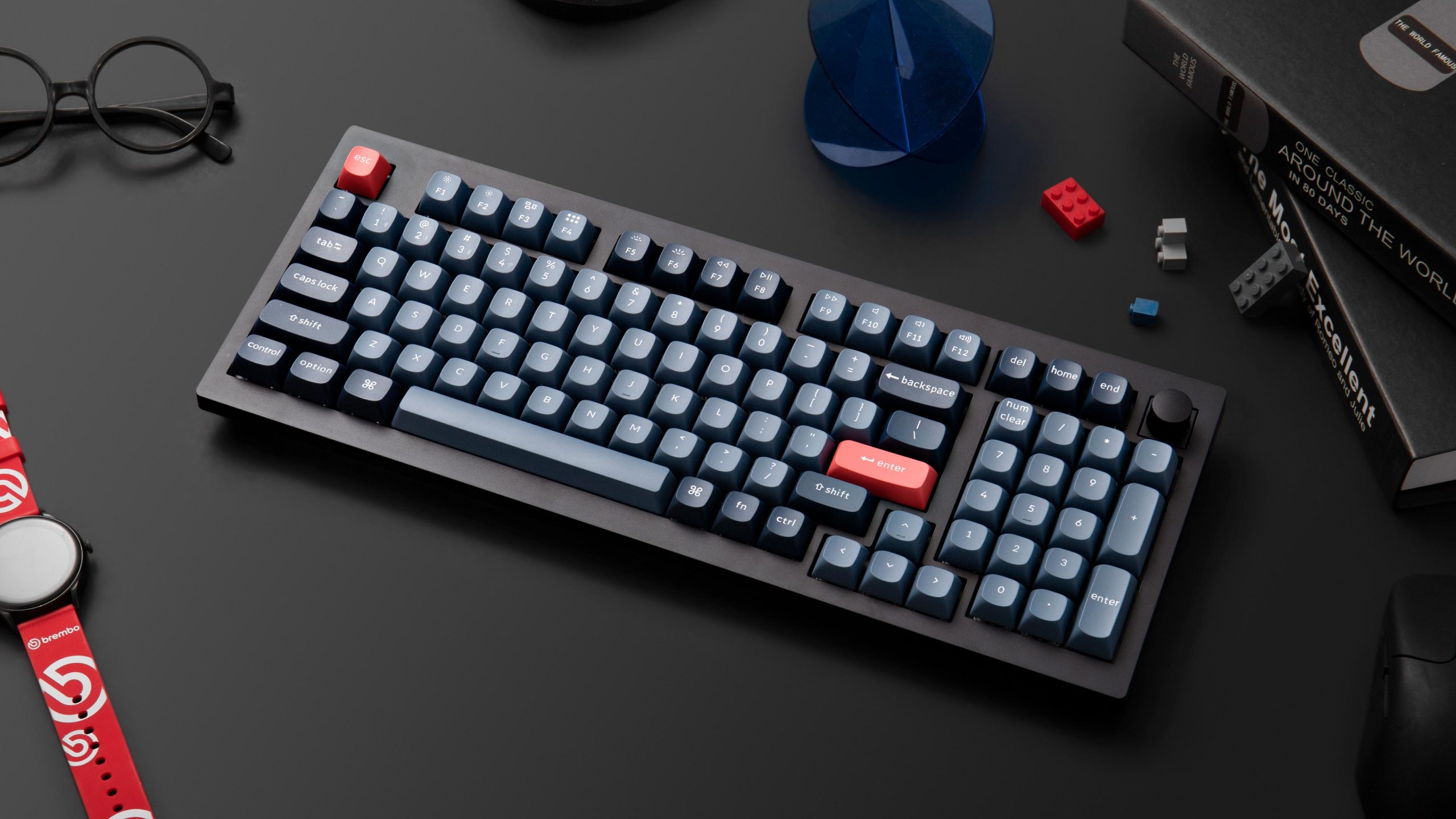 Keychron V6 Max QMK/VIA RED Wireless Custom Mechanical Keyboard | RED Switch - Black