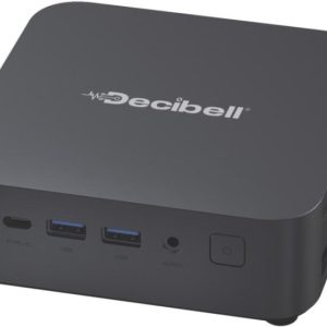 Decibell N3ES Mini Desktop PC - AMD Ryzen 5 7430U Processor (6 Cores, 2.3GHz, 12 Threads), 16GB LPDDR4X Up to 3733MT/s Memory, 512GB M.2 2280 PCIe SATA SSD, AMD Radeon Graphics, Wi