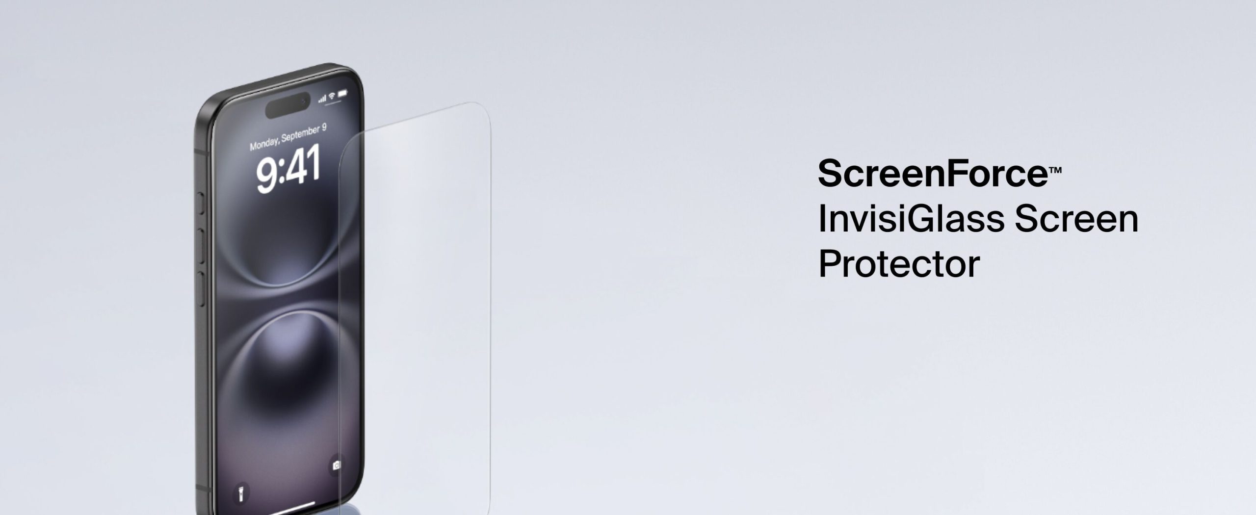 Belkin - Anti-Microbial Glass Screen Protector - Compatible with Apple iPhone 17 Air - Transparent (Easy Align Tray for Bubble Free Application Included)