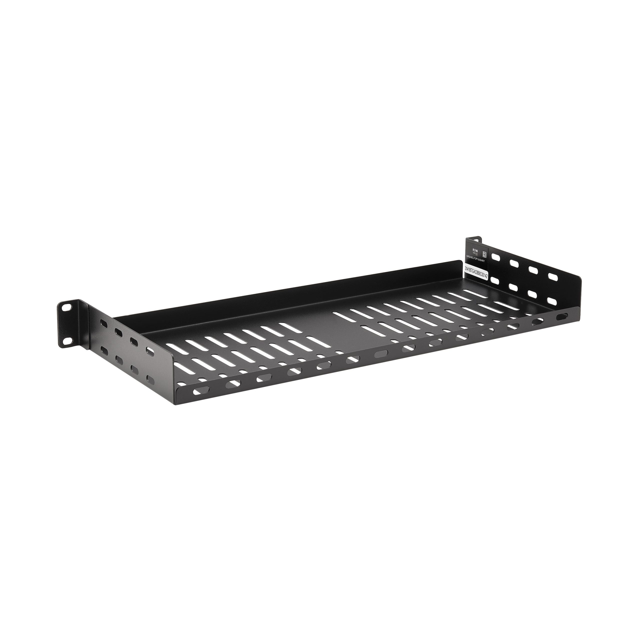 Eaton SmartRack Cantilever Fixed Steel Rack Shelf - 1U, Vented, 7 in. (17.8 cm) Deep, Holds up to 40 lb. (18 kg)