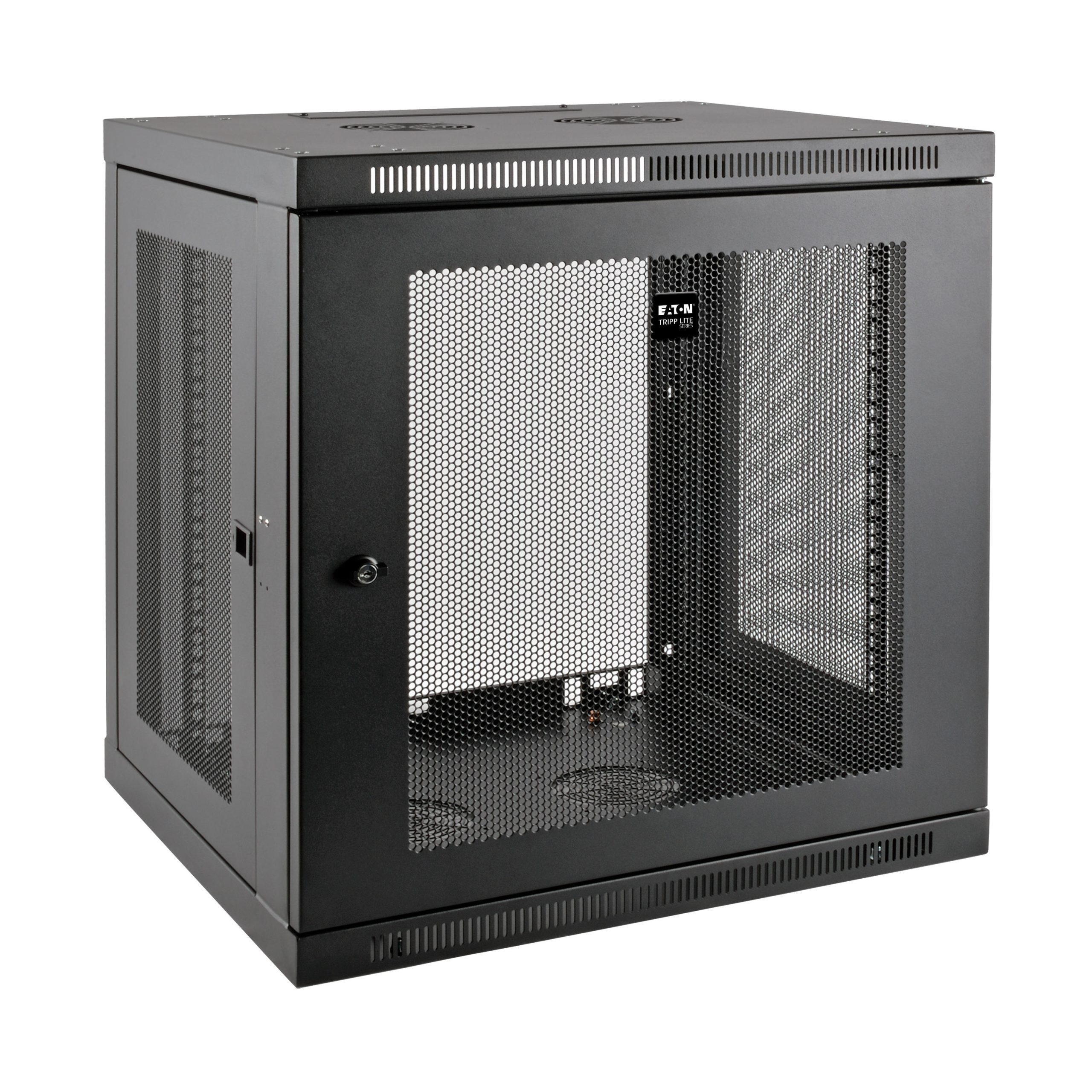 Eaton SmartRack 12U Low-Profile Switch-Depth-Plus Wall-Mount Small Rack Enclosure