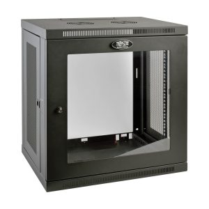 Eaton SmartRack 12U Low-Profile Switch-Depth Wall-Mount Small Rack Enclosure, Clear Acrylic Window